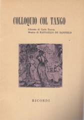 De Banfield, Raffaello : Colloquio col tango. Libretto