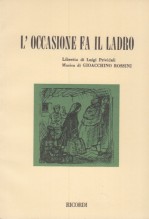 Rossini, Gioachino : L’occasione fa il ladro. Libretto