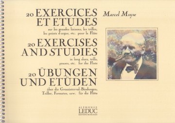 Moyse, Marcel : 20 Exercises and Studies in long slurls, trills, pauses, per Flauto traverso