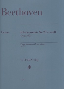 Beethoven, Ludwig van : Sonata in mi minore op. 90, per Pianoforte. Urtext