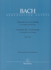 Bach, Johann Sebastian : Concerto I BWV 1052 per Clavicembalo e Orchestra, riduzione per 2 Clavicembali. Urtext