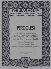 Pergolesi, Giovanni Battista : La serva padrona. Partitura e Canto e Pianoforte insieme. Partitura tascabile