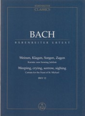 Bach, Johann Sebastian : Cantata BWV 12, Weinen, Klagen, Sorgen, Zagen, partitura tascabile