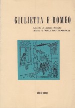 Zandonai, Riccardo : Giulietta e Romeo. Libretto