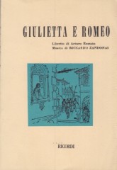 Zandonai, Riccardo : Giulietta e Romeo. Libretto