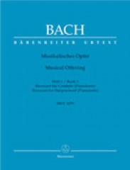 Bach, Johann Sebastian : Offerta Musicale, BWV 1079 vol. I: Ricercar à 3 and Ricercar à 6 for Harpsichord. Urtext
