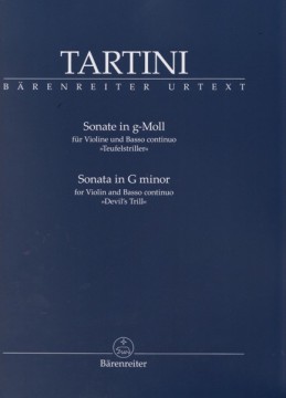 Tartini, Giuseppe : Sonata in sol minore Trillo del diavolo, per Violino e Basso continuo. Urtext