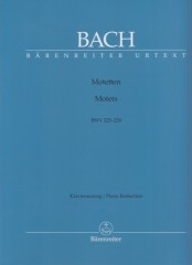 Bach, Johann Sebastian : Mottetti BWV 225-230, per Canto e Pianoforte. Urtext