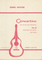 Apivor, D. : Concertino op. 26 per Chitarra e Orchestra. Riduzione per Chitarra e Pianoforte