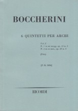 Boccherini, Luigi : Quintetti per archi n. 1 op. 13/5 e n. 2 op. 20/4. Partitura tascabile