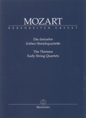 Mozart, Wolfgang Amadeus : The Thirteen Early String Quartet. Partitura tascabile. Urtext