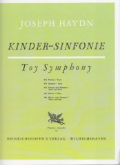 Haydn, Franz Josef : Kindersinfonie (Sinfonia dei giocattoli). Partitura