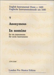 Anonimi : In nomine per 6 strumenti, (Viole da Gamba o Flauti dolci) 