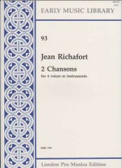 Richafort, J. : 2 chansons per 4 Voci o strumenti (SATB) (Thomas)
