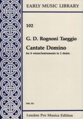 Rognoni Taeggio, G. D. : Cantate Domino per 8 Voci o strumenti (SSAATTBB) in 2 cori (Thomas)