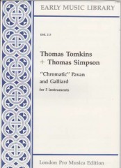Tomkins, T. : “Chromatic” pavan and galliard per 5 strumenti (SSATB) (Thomas)