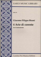 Biumi, G. F. : 4 arie di corrente per 4 strumenti (SATB) (Thomas)