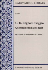 Rognoni Taeggio, G. D.  : Quemadmodum desiderat per 8 Voci o strumenti (SSAATTBB) (Thomas)