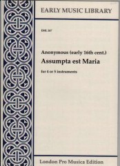 Anonimi : Assumpta est Maria per 4-5 strumenti (SATTB) (Thomas)