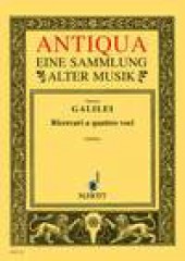 Galilei, Vincenzo : Ricercari a quattro voci, per Flauti dolci (SATB)