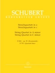 Schubert, Franz : Quartetto d’archi in la minore op. 29, D 804 Rosamunda. Quartetto d’archi c-moll, D 703. Parti