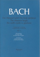 Bach, Johann Sebastian : Cantata BWV 31, Der Himmel lacht! Die Erde jubileret, per Canto e Pianoforte. Urtext