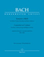 Bach, Johann Sebastian : Concerto in do minore per Oboe, Violino, Archi e Basso continuo, ricostruito dal BWV 1060. Riduzione per Oboe, Violino e Pianoforte. Urtext