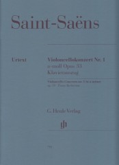 Saint-Saëns, Camille : Concerto per Violoncello e Orchestra nr. 1 op. 33, riduzione per Violoncello e Pianoforte. Urtext