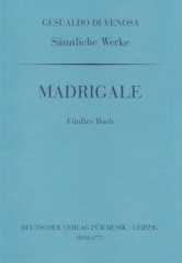 Gesualdo, Carlo : Madrigali. Libro V