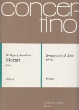 Mozart, Wolfgang Amadeus : Sinfonia in la K 114. Partitura