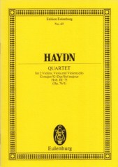 Haydn, Franz Joseph : Quartetto d’Archi op. 76/1. Partritura tascabile