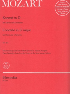 Mozart, Wolfgang Amadeus : Concerto per Pianoforte e Orchestra in re KV 451, Riduzione per 2 Pianoforti. Urtext