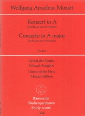 Mozart, Wolfgang Amadeus : Concerto in la per Pianoforte e Orchestra KV 414. Partitura tascabile. Urtext
