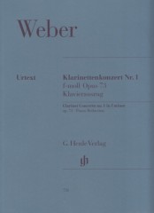 Weber, Carl Maria von : Concerto per Clarinetto e Orchestra nr. 1 op. 73, riduzione per Clarinetto e Pianoforte. Urtext