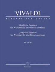 Vivaldi, Antonio : Complete Sonatas for Violoncello and Basso continuo. Urtext