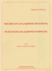 Falla, Manuel de : Noches en los Jardines de España, per Pianoforte e Orchestra da camera. Partitura tascabile