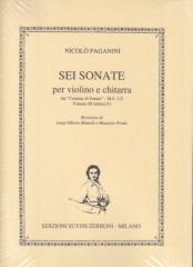 Paganini, Niccolò : Sei sonate per Violino e Chitarra dal Centone di Sonate